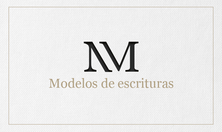 Logo tarjeta notaría Javier Micó en modelos de escritura